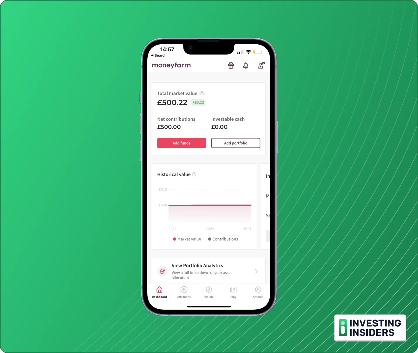 Moneyfarm mobile app