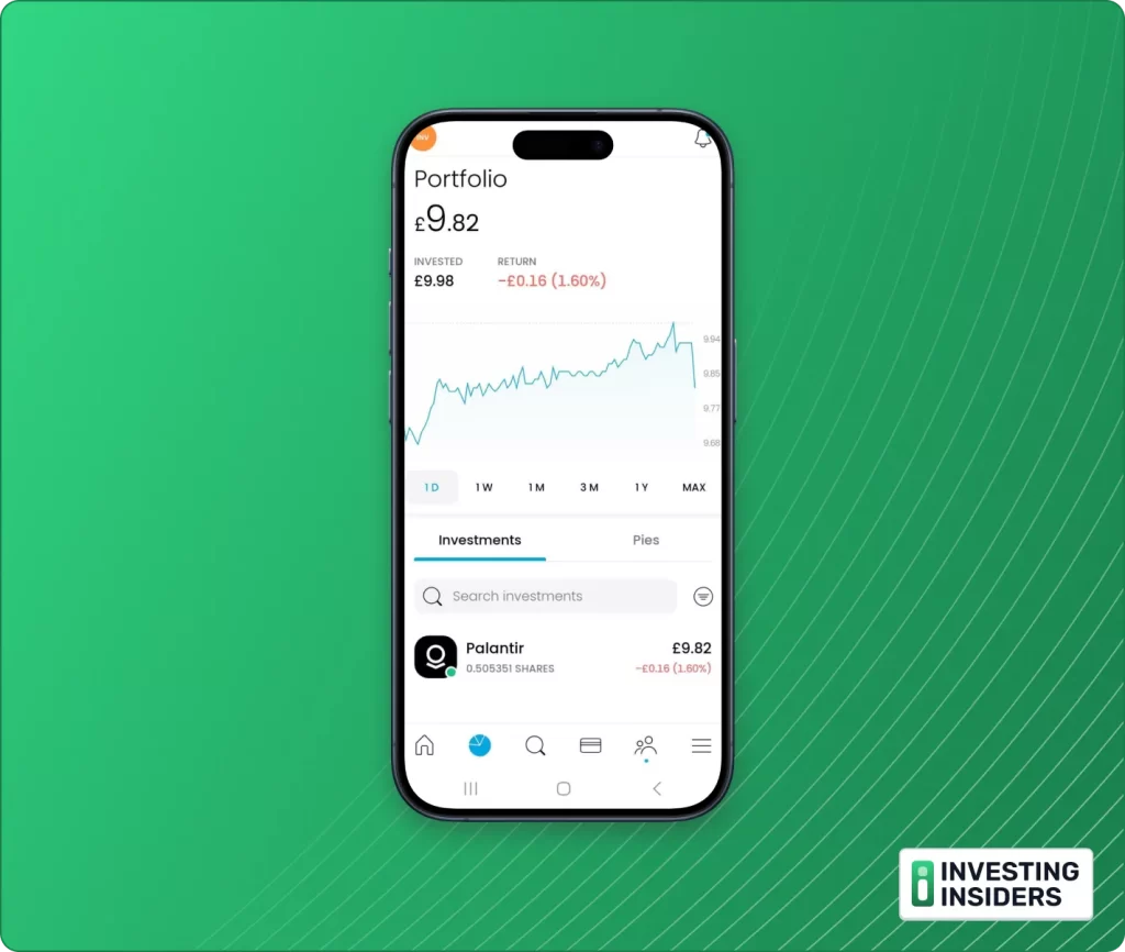 Trading 212 Portfolio Screen 1